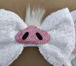 Sparkly Pig Mouse Ears Bow Headband for Fun