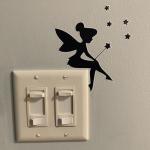 Tinkerbell Fairy Lightswitch Vinyl Decals - 2-Pack
