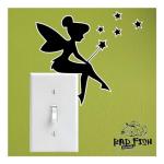 Tinkerbell Fairy Lightswitch Vinyl Decals - 2-Pack