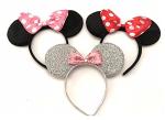 Minnie Mouse Bow Ears Headband – Black, Red, Pink