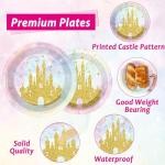 Princess Castle Party Plates and Napkins Set
