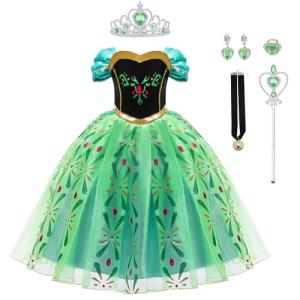 Girls Anna Princess Dress-Up Costume with Accessories