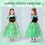 Girls Anna Princess Dress-Up Costume with Accessories