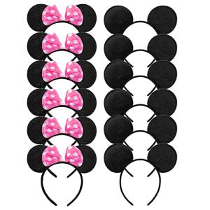 Disney Mouse Ears Black and Pink Headbands Set