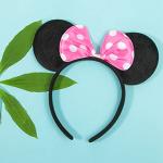 Disney Mouse Ears Black and Pink Headbands Set