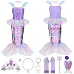Little Mermaid Dress Up Costume for Girls