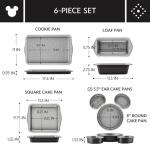 Mickey Mouse Nonstick Bakeware Set, 6 Pieces