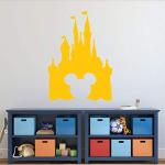 Mickey Castle Silhouette Peel and Stick Wall Decal