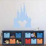 Mickey Castle Silhouette Peel and Stick Wall Decal
