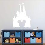 Mickey Castle Silhouette Peel and Stick Wall Decal