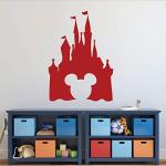 Mickey Castle Silhouette Peel and Stick Wall Decal