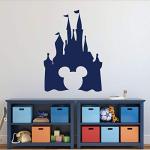 Mickey Castle Silhouette Peel and Stick Wall Decal