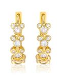 Mickey Mouse Gold Flash Hoop Earrings for Women
