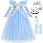 Cinderella Dress for Girls with Accessories, 4-5T