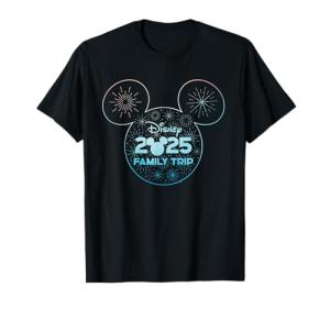 Mickey Mouse Fireworks Family Trip 2025 T-Shirt