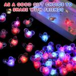 Glitter Mouse Ear LED Light-Up Rings - 24 Pcs