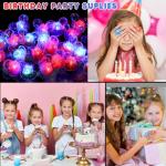 Glitter Mouse Ear LED Light-Up Rings - 24 Pcs