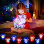 Glitter Mouse Ear LED Light-Up Rings - 24 Pcs