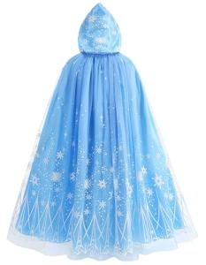 Elsa Hooded Cape Costume for Girls 3-6 Years