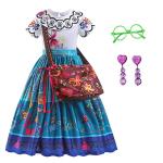 Encanto Mirabel Costume for Girls with Earrings
