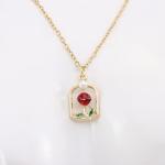 Disney Princess Belle Rose Necklace and Accessories