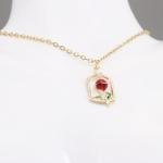 Disney Princess Belle Rose Necklace and Accessories