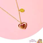 Disney Belle Necklace with Rose Petal Charm