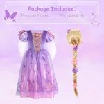 Rapunzel Princess Dress with Wig for Girls