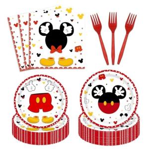 Disney Red Mouse Tableware Set for 24 Guests