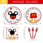 Disney Red Mouse Tableware Set for 24 Guests