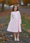 Rapunzel Toddler Girls Sweater Dress - Pink 3-4T
