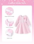 Rapunzel Toddler Girls Sweater Dress - Pink 3-4T