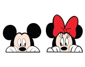Peeking Mickey Mouse Vinyl Decals – Pack of 2