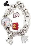 Mickey Mouse Kids Charm Bracelet Watch - Silver