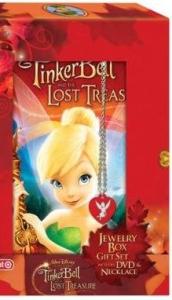 Tinkerbell Lost Treasure Jewelry Box and DVD Set