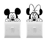 Mickey and Minnie Light Switch Decals for Kids