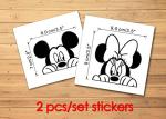 Mickey and Minnie Light Switch Decals for Kids