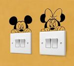Mickey and Minnie Light Switch Decals for Kids