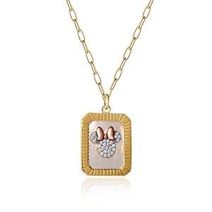 Minnie Mouse Tri-Tone Sterling Silver Necklace