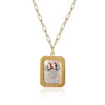 Minnie Mouse Tri-Tone Sterling Silver Necklace