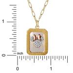 Minnie Mouse Tri-Tone Sterling Silver Necklace