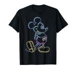 Mickey Mouse Neon Line Portrait T-Shirt