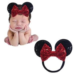 Disney Mouse Ear Sequin Bow Headband for Kids