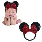 Disney Mouse Ear Sequin Bow Headband for Kids