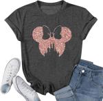 Disney Castle Graphic Tee for Women with Bows