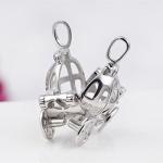 Disney Pumpkin Carriage Pendant Necklace in Silver