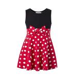 Girls Minnie Polka Dot Dress Costume (Red, 8-10)
