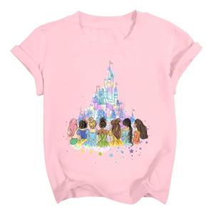 Cute Disney Princess Tie Dye Shirt for Girls