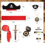 Kids Pirate Accessories Set - 8 Pcs Captain Costume