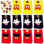 Disney Mickey Mouse Party Bags with Stickers - 24 Pack